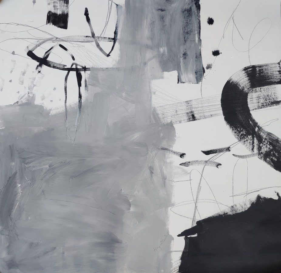 Anna Hryniewicz - Hold on to your reality3, acrylic on canv 95x95cm