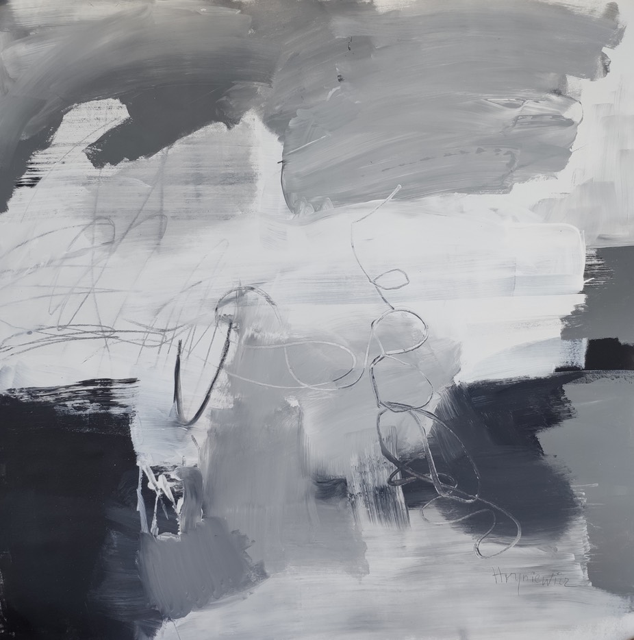 Anna Hryniewicz - Hold on to your reality1, acrylic on canv 95x95cm