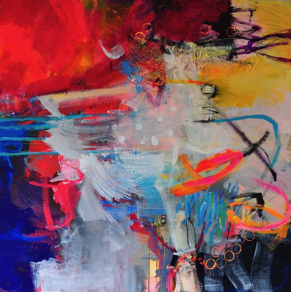 Anna Hryniewicz, Exoplanet102017, 120x120cm acrylic/canvas