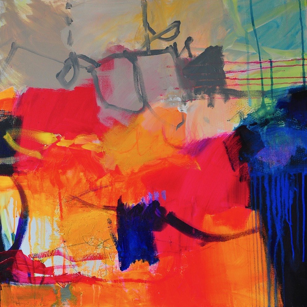 Anna Hryniewicz, exoplanet-super earth 111117, acryl/canvas 80x80cm