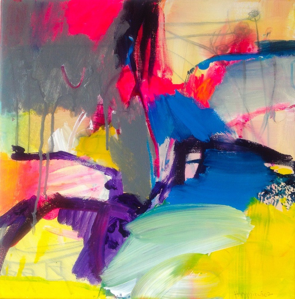 Anna Hryniewicz parallel world 17062017 mixed media on canvas 40x40cm