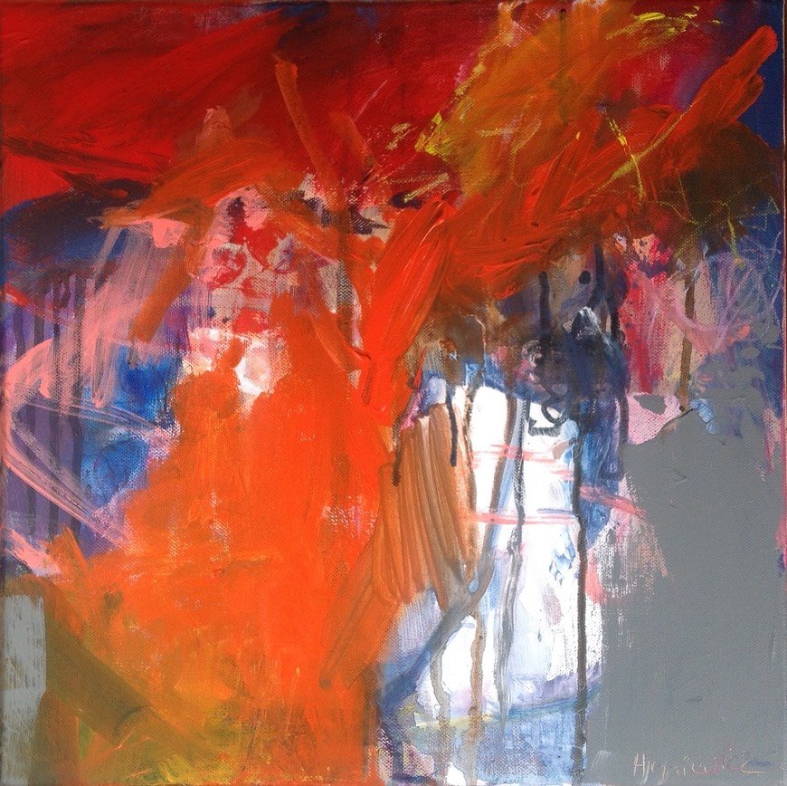 Anna Hryniewicz-Parallel world2, 40x40acryl/canv 2017