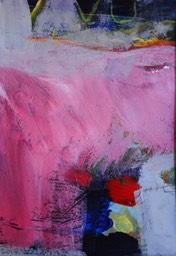 Anna Hryniewicz, Pink oblivion, acrylic on paper