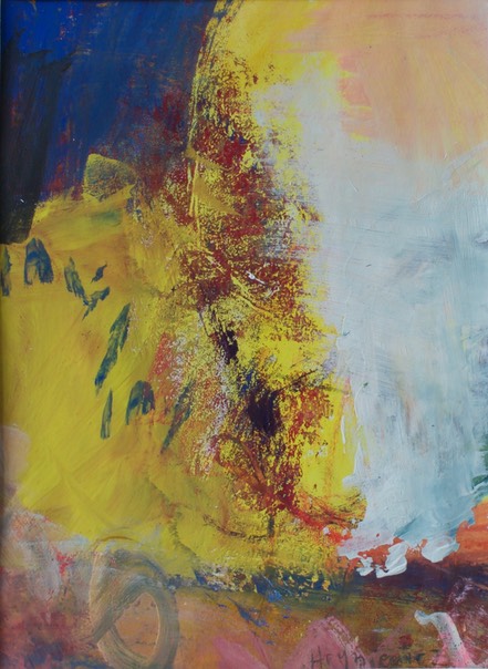 Anna Hryniewicz, Swimming in the colour2, acrylic on paper