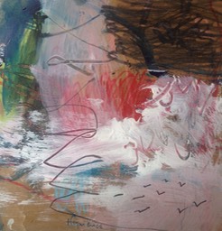 Anna Hryniewicz-Wild geese,22x22cm acryl, graphite/cardboard2017