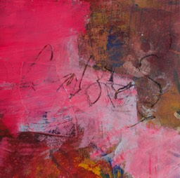 Anna Hryniewicz, work on paper, pink sky 30x30 2016