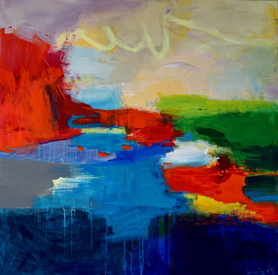 Anna Hryniewicz The Cave 100x100 acr:canv 2020