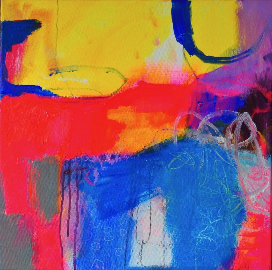 Anna Hryniewicz,exoplanet-super earth 131117, acryl/canvas 40x40