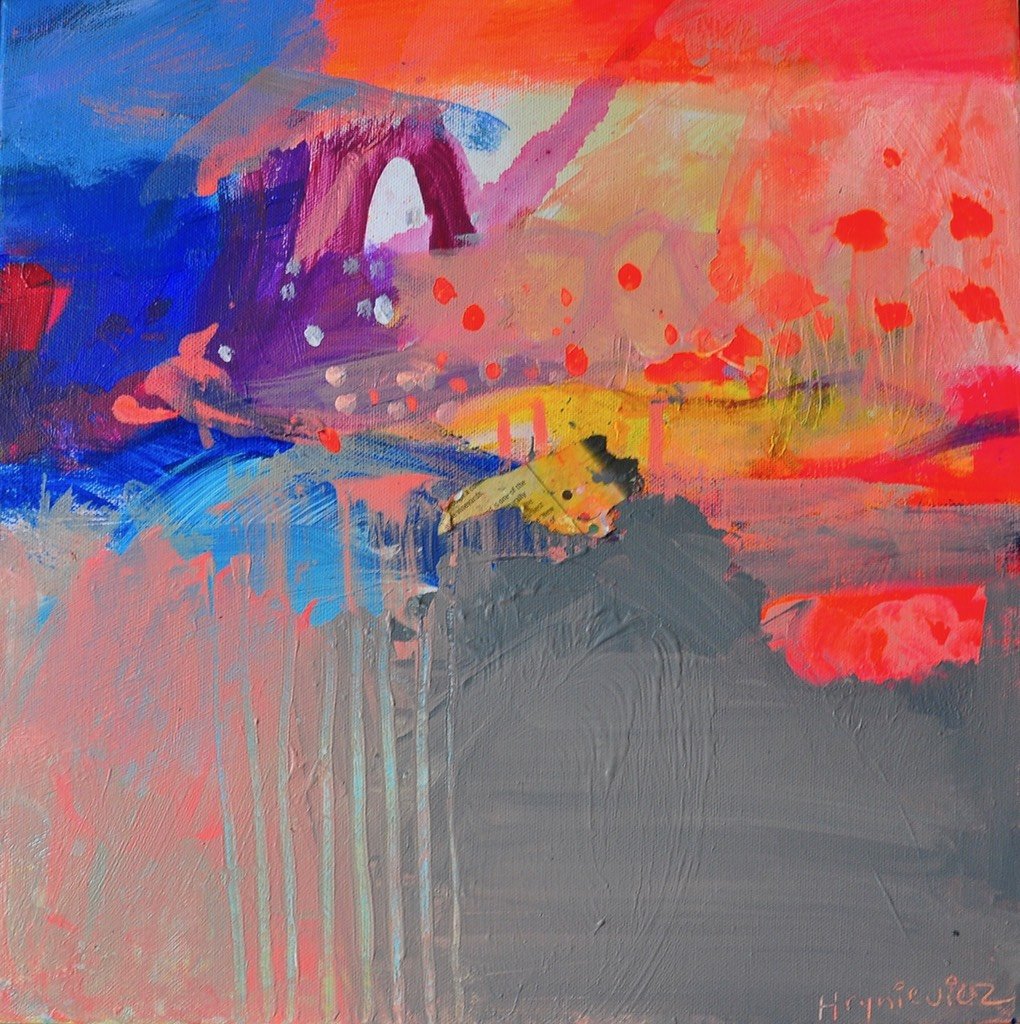 Anna Hryniewicz,exoplanet-super earth 121117, acryl/canvas 40x40