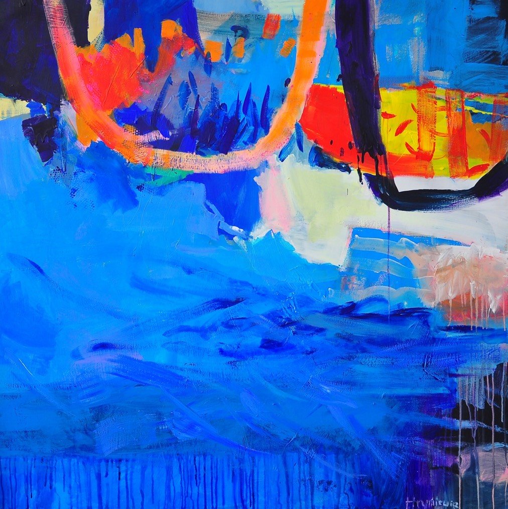 Blue Exoplanet draiocht Anna Hryniewicz 120x120cm 2019