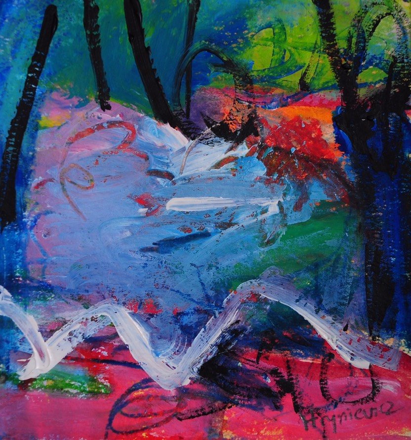Far away 15x17cm, acrylic
