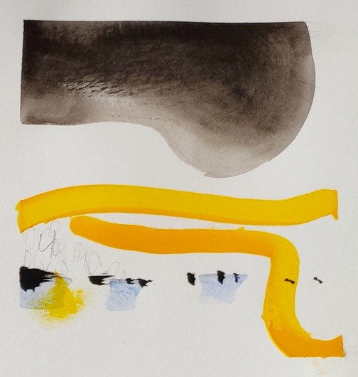 notes from the studio 2, acrylic on fabriano, 11x12cm Hryniewicz