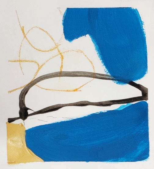 notes from the studio 5, acrylic on fabriano, 11x12cm Hryniewicz