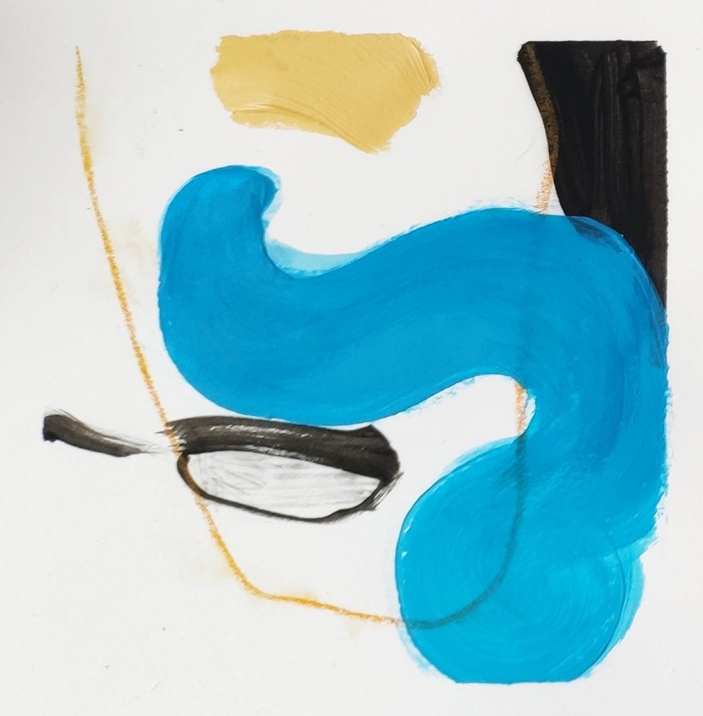 notes from the studio 6, acrylic on fabriano, 11x12cm Hryniewicz