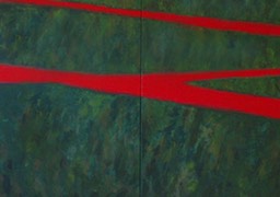 Red way, 140x100cm  acrylic on canvas 2006