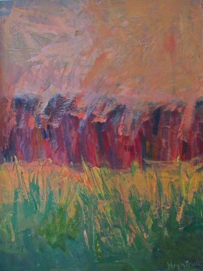 View from my brother's window, 40x50cm acrylic on canvas 2013